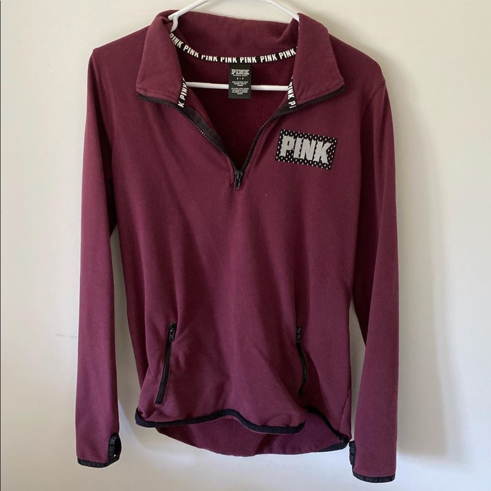 Maroon PINK Reflective Pullover